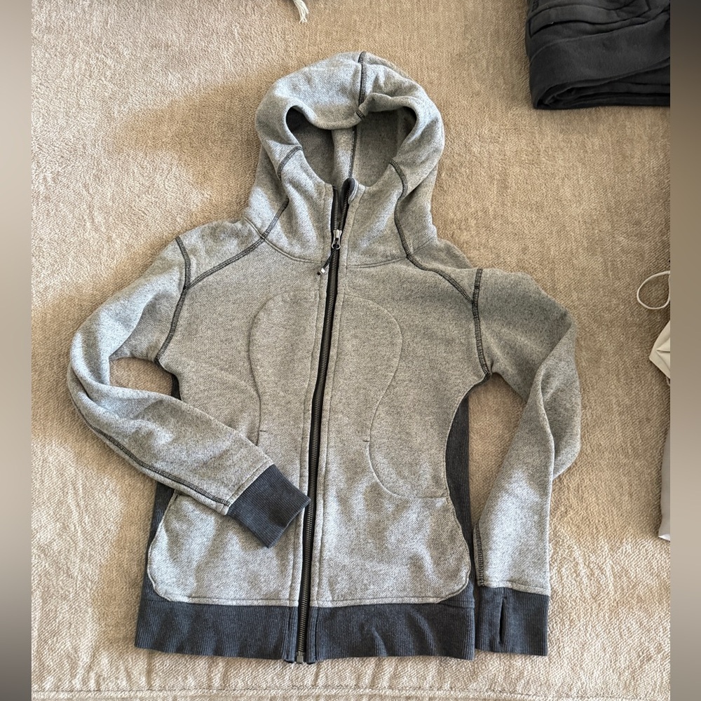 lululemon athletica Gray and Black Zip-Up Jacket